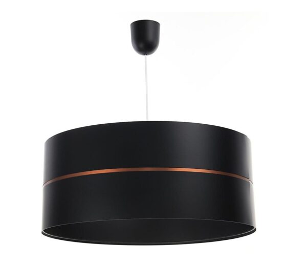 Csillár zsinóron GLAM HOME 1xE27/60W/230V á. 40 cm fekete