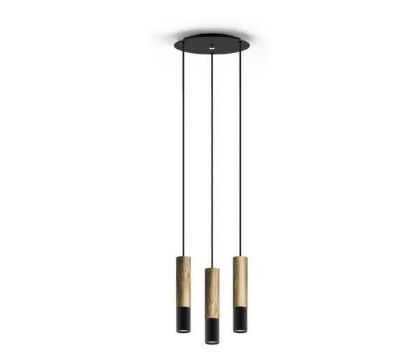 Csillár zsinóron GLEIZ WOOD 3xGU10/35W/230V