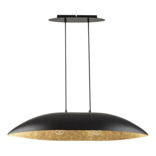 Csillár zsinóron GONDOLA 2xE27/60W/230V fekete/arany