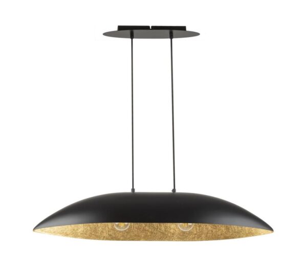 Csillár zsinóron GONDOLA 2xE27/60W/230V fekete/arany