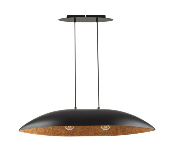 Csillár zsinóron GONDOLA 2xE27/60W/230V fekete/réz