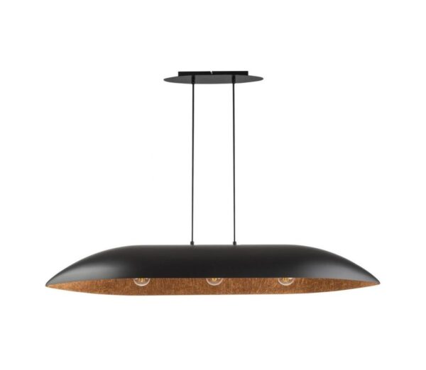 Csillár zsinóron GONDOLA 3xE27/60W/230V fekete/réz