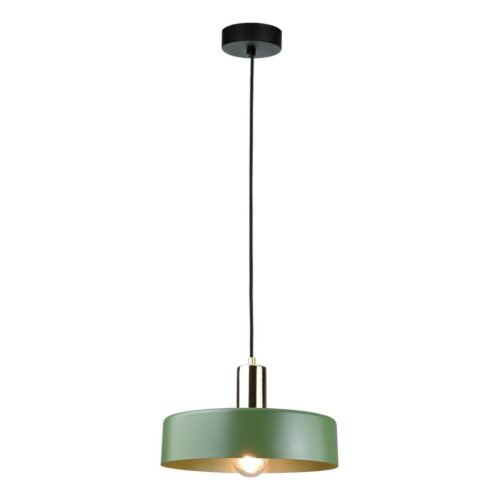 Keter Lighting Csillár zsinóron HAKI 1xE27/60W/230V zöld/fekete/fényezett króm