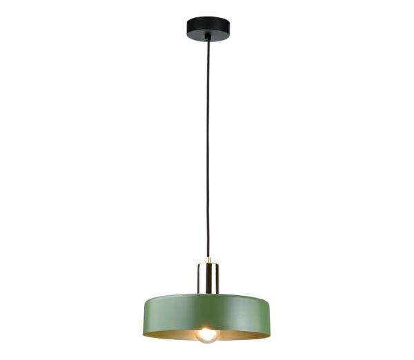 Keter Lighting Csillár zsinóron HAKI 1xE27/60W/230V zöld/fekete/fényezett króm