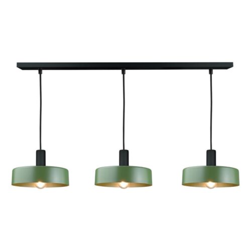 Keter Lighting Csillár zsinóron HAKI 3xE27/60W/230V zöld/fekete