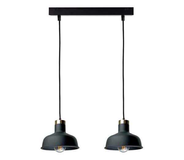 Keter Lighting Csillár zsinóron HEBE 2xE27/60W/230V fekete