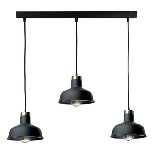 Keter Lighting Csillár zsinóron HEBE 3xE27/60W/230V fekete