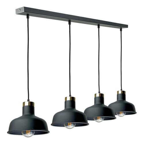 Keter Lighting Csillár zsinóron HEBE 4xE27/60W/230V fekete