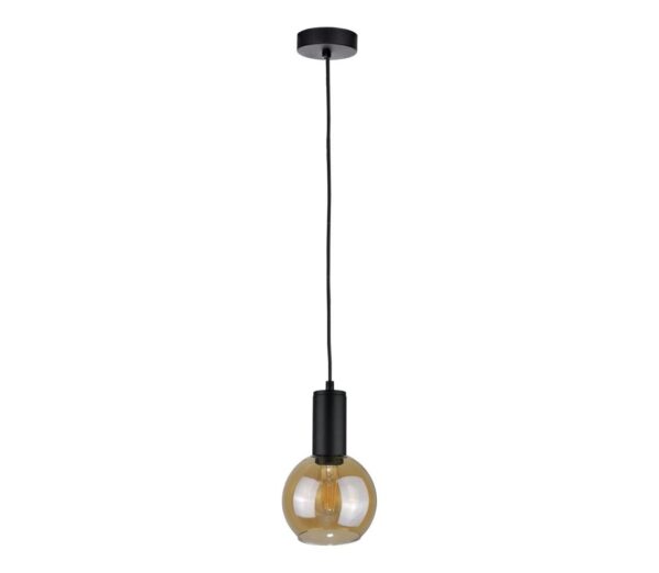 Keter Lighting Csillár zsinóron JANTAR BLACK 1xE27/60W/230V