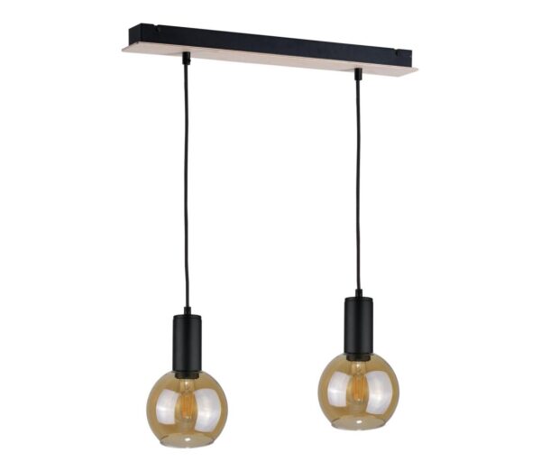 Keter Lighting Csillár zsinóron JANTAR WOOD 2xE27/60W/230V