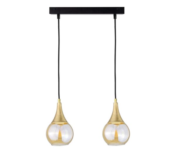 Keter Lighting Csillár zsinóron LACRIMA HONEY 2xE27/60W/230V