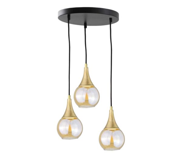 Keter Lighting Csillár zsinóron LACRIMA HONEY 3xE27/60W/230V á. 30 cm
