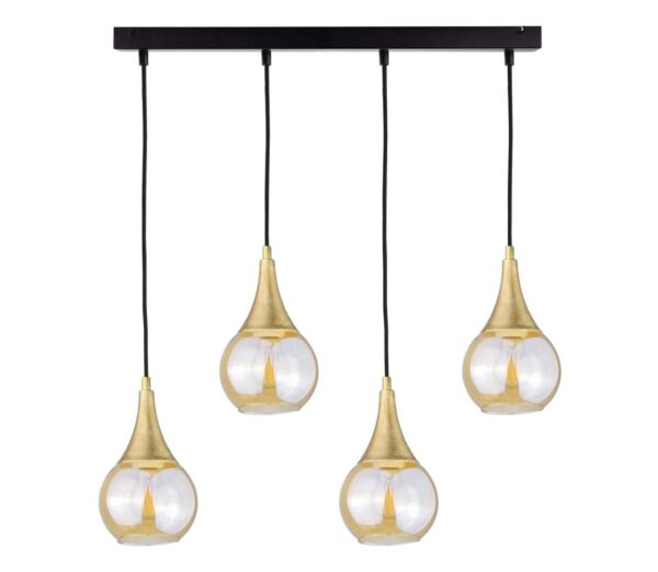 Keter Lighting Csillár zsinóron LACRIMA HONEY 4xE27/60W/230V