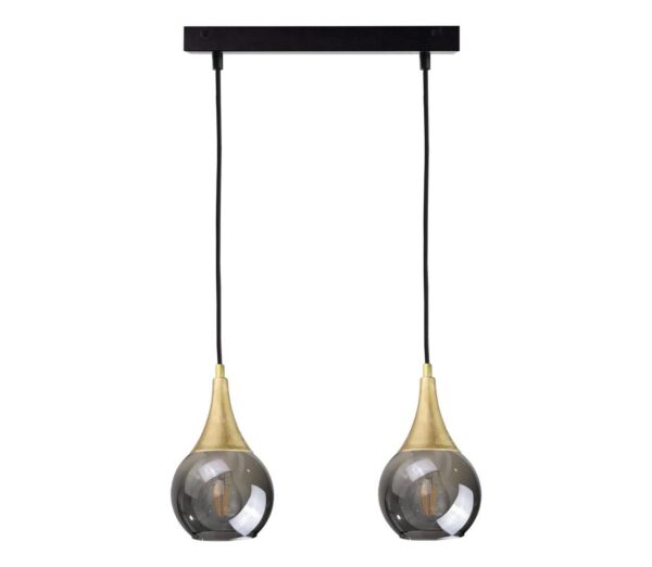 Keter Lighting Csillár zsinóron LACRIMA SMOKY 2xE27/60W/230V