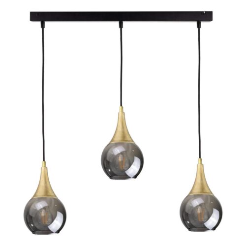 Keter Lighting Csillár zsinóron LACRIMA SMOKY 3xE27/60W/230V