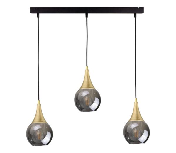 Keter Lighting Csillár zsinóron LACRIMA SMOKY 3xE27/60W/230V
