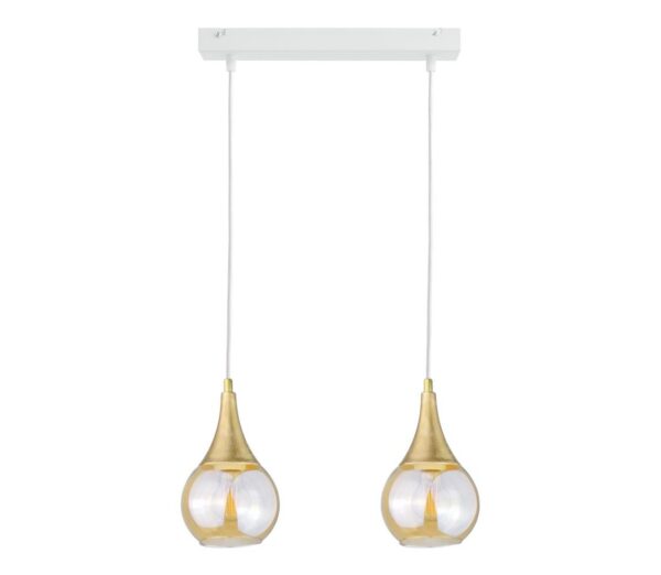Keter Lighting Csillár zsinóron LACRIMA WHITE 2xE27/60W/230V