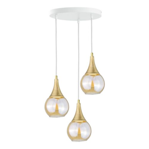 Keter Lighting Csillár zsinóron LACRIMA WHITE 3xE27/60W/230V á. 30 cm