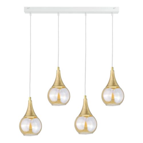 Keter Lighting Csillár zsinóron LACRIMA WHITE 4xE27/60W/230V