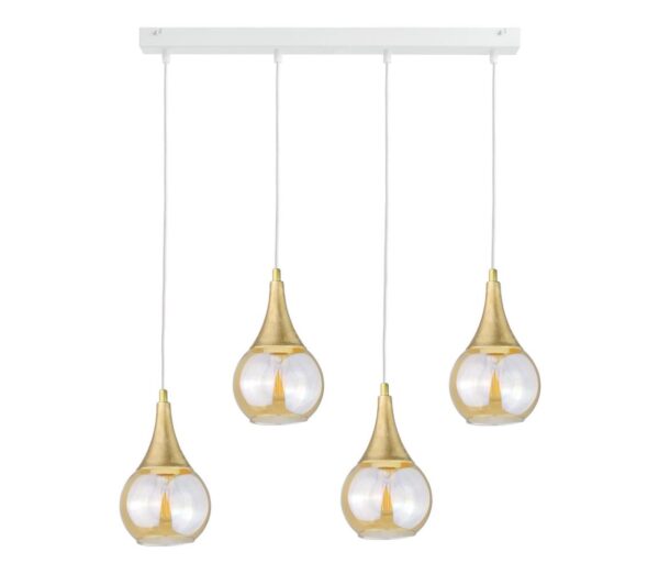Keter Lighting Csillár zsinóron LACRIMA WHITE 4xE27/60W/230V
