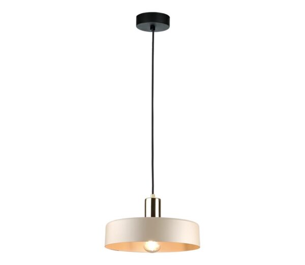 Keter Lighting Csillár zsinóron LATTE 1xE27/60W/230V bézs/fekete/fényezett króm