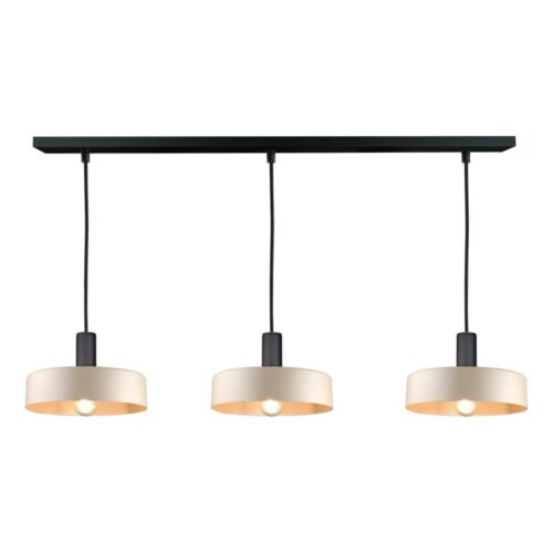 Keter Lighting Csillár zsinóron LATTE 3xE27/60W/230V bézs/fekete