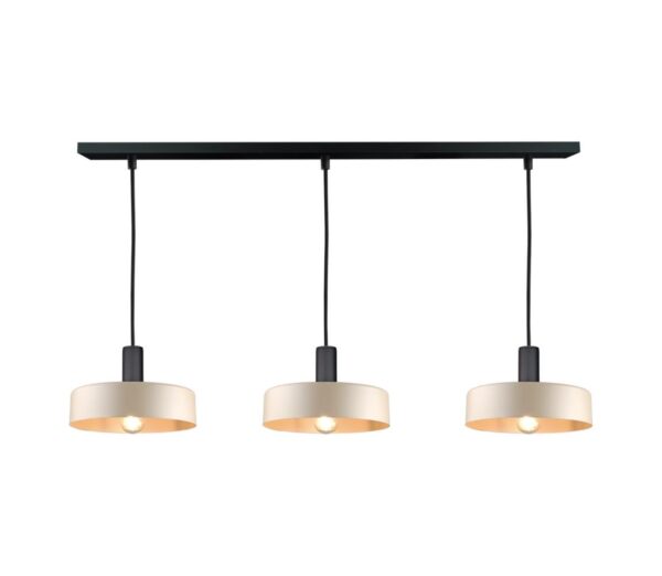 Keter Lighting Csillár zsinóron LATTE 3xE27/60W/230V bézs/fekete
