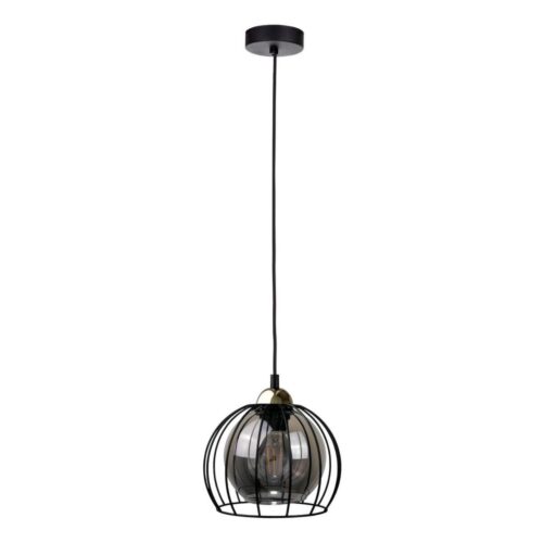 Keter Lighting Csillár zsinóron SOLO BLACK 1xE27/60W230V fekete/arany