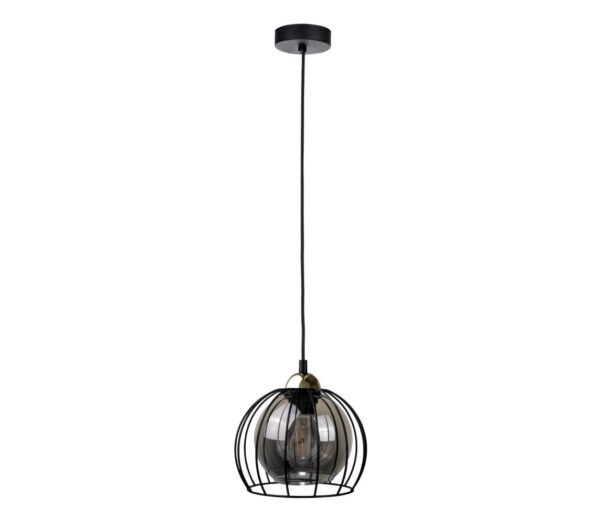 Keter Lighting Csillár zsinóron SOLO BLACK 1xE27/60W230V fekete/arany