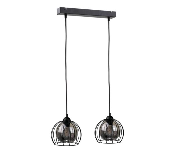 Keter Lighting Csillár zsinóron SOLO BLACK 2xE27/60W/230V