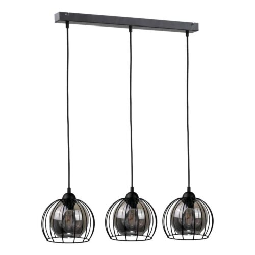 Keter Lighting Csillár zsinóron SOLO BLACK 3xE27/60W/230V