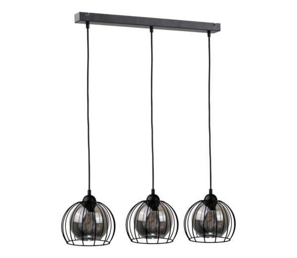 Keter Lighting Csillár zsinóron SOLO BLACK 3xE27/60W/230V