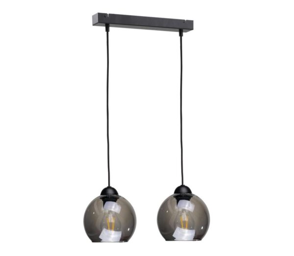 Keter Lighting Csillár zsinóron UNO 2xE27/60W/230V fekete