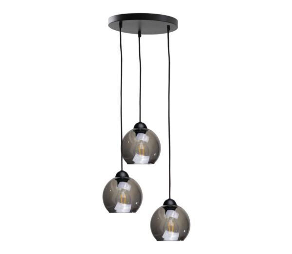 Keter Lighting Csillár zsinóron UNO 3xE27/60W/230V fekete