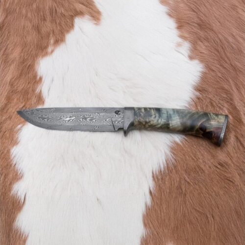 Jiří Čurda Damaszkuszi vadászkés 14 cm gesztenyefa