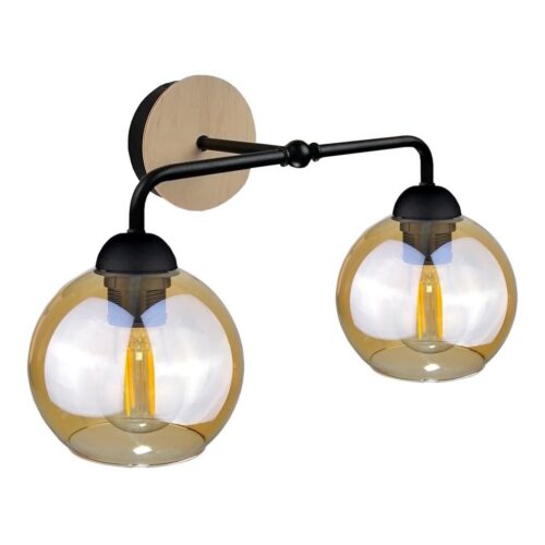 Keter Lighting Fali lámpa MELLE WOOD 2xE27/60W/230V