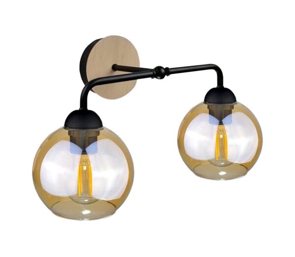 Keter Lighting Fali lámpa MELLE WOOD 2xE27/60W/230V