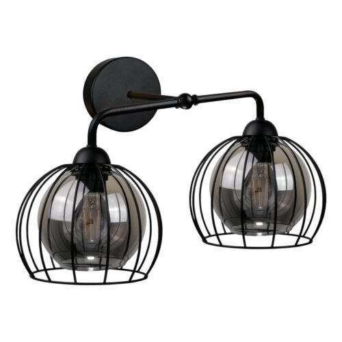 Keter Lighting Fali lámpa SOLO BLACK 2xE27/60W/230V