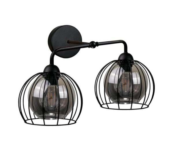 Keter Lighting Fali lámpa SOLO BLACK 2xE27/60W/230V