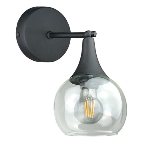Keter Lighting Fali lámpa STAR 1xE27/60W/230V fekete/átlátszó