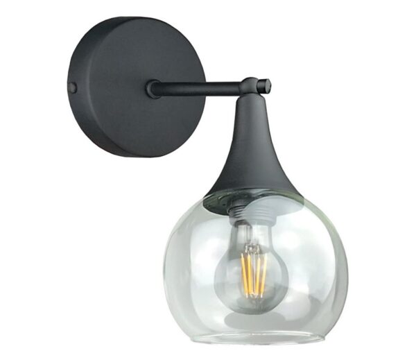 Keter Lighting Fali lámpa STAR 1xE27/60W/230V fekete/átlátszó