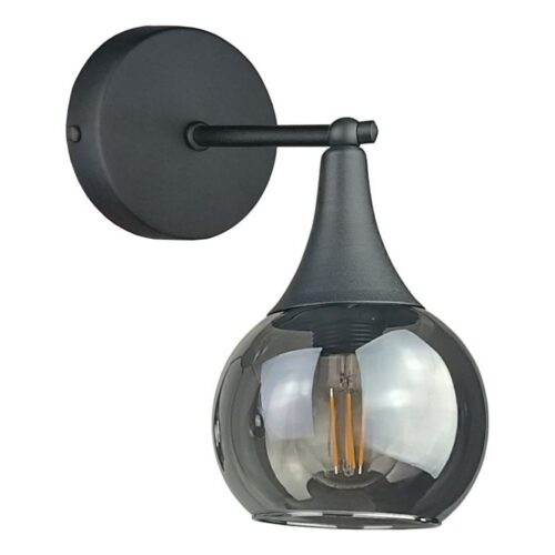 Keter Lighting Fali lámpa STAR 1xE27/60W/230V fekete/füstös fekete
