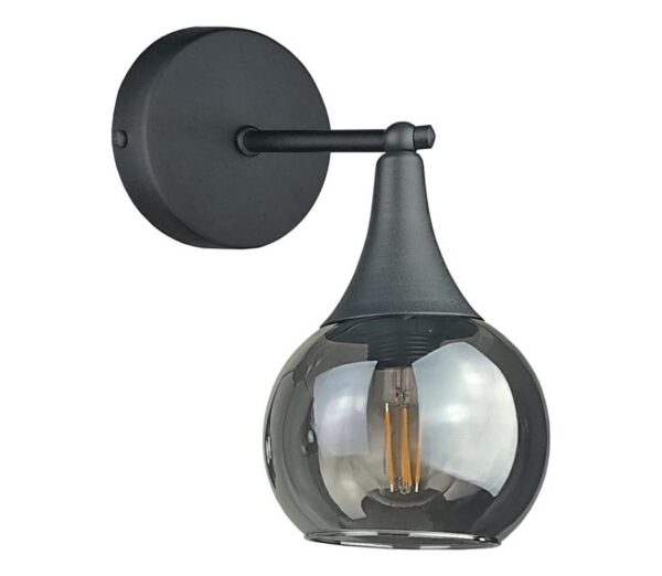 Keter Lighting Fali lámpa STAR 1xE27/60W/230V fekete/füstös fekete