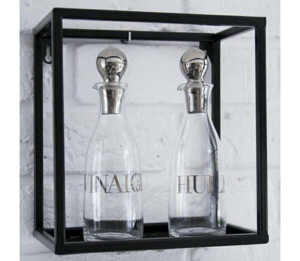 HowHomely Fali polc 20x20 cm fekete