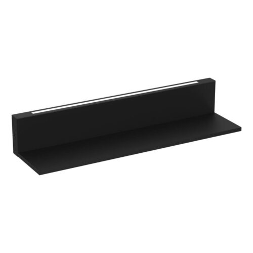 Fali polc LED világítással SHELF 10x60 cm fekete