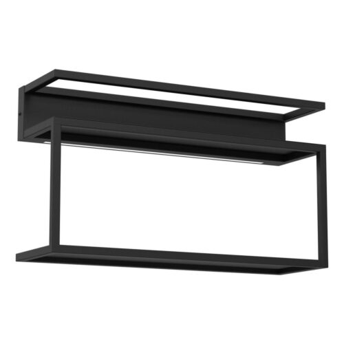 Fali polc LED világítással SHELF 33x60 cm fekete