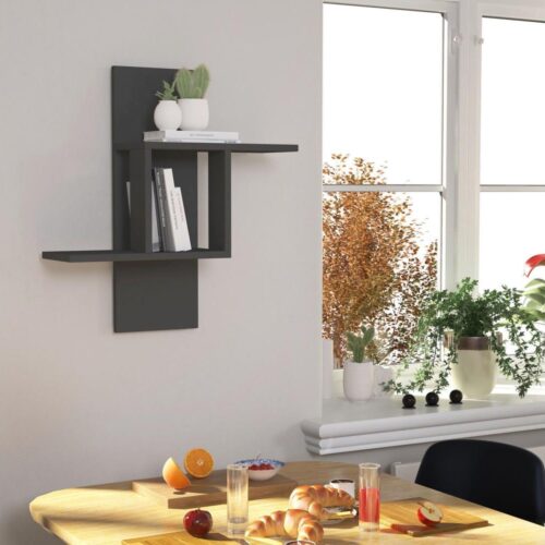 Fali polc MILL 70x64 cm antracit