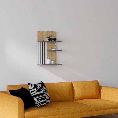 Fali polc NEZMA 60x40 cm bézs/antracit