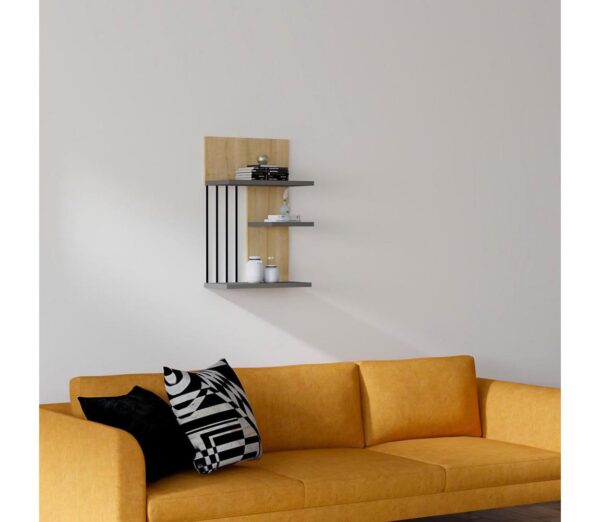 Fali polc NEZMA 60x40 cm bézs/antracit