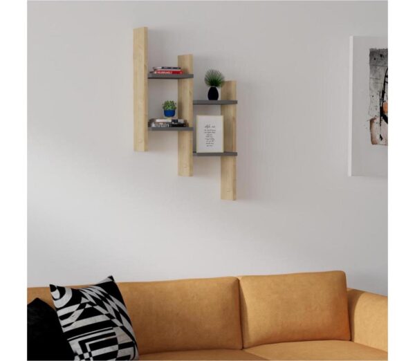 Fali polc SU 85x49 cm bézs/antracit